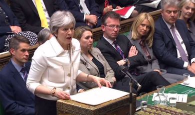 Theresa-May-Defending Syria Bombing